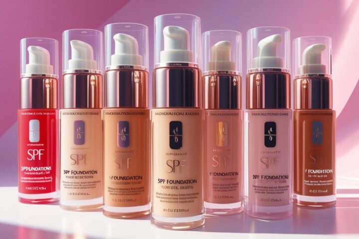 Selection of best SPF foundations for oily and dry skin types