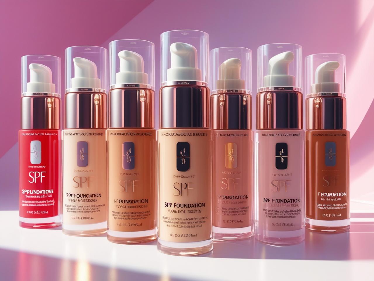 Selection of best SPF foundations for oily and dry skin types