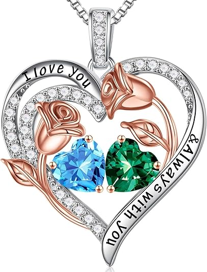 Valentine’s Day gift ideas- Sterling Silver Birthstone Necklace