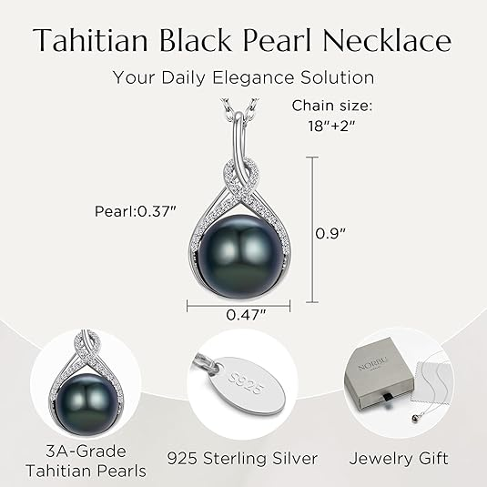 Valentine’s Day Gift Ideas 2026-Tahitian Black Pearl Necklace