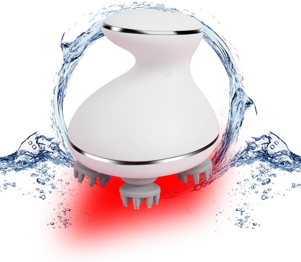 Electric Scalp Massager with Red Light Therapy 