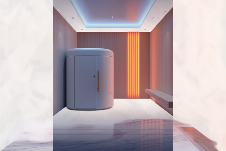 luxury recovery wellness cryotherapy chamber and red light therapy spa suite